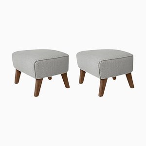 Set of Light Grey, Smoked Oak Rafsimonsvidar3 My Own Chair Footstool by Lassen