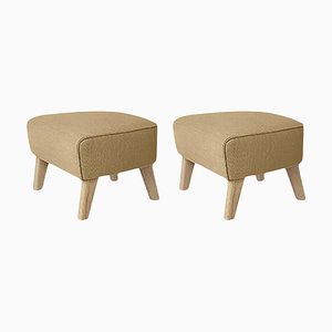 Sand and Natural Oak Raf Simons Vidar 3 My Own Chair Footstool by Lassen, Set of 2