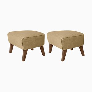 Set of Smoked Oak Raf Simons Vidar 3 My Own Chair Footstool by Lassen