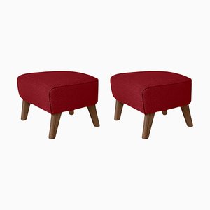 Set of Smoked Oak Raf Simons Vidar 3 My Own Chair Footstool by Lassen