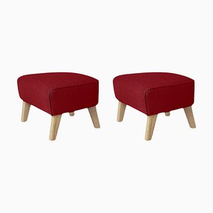 Set of Natural Oak Raf Simons Vidar 3 My Own Chair Footstool by Lassen