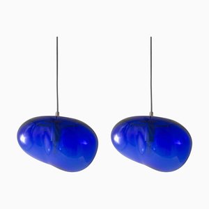 Planetoide Saiki Blue Pendants by Eloa, Set of 2