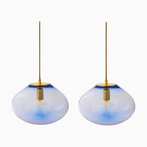 Lampes à Suspension Planetoide Vesta Bleu Acier par Eloa, Set de 2