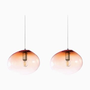 Lampes à Suspension Planetoide Centaure en Corail par Eloa, Set de 2