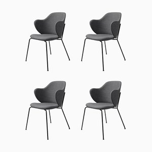 Dark Grey Fiord Lassen Chairs by Lassen, Set of 4