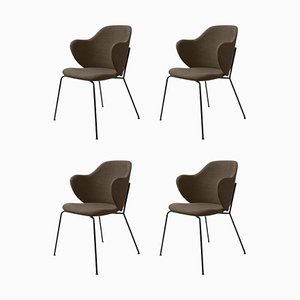 Brown Fiord Chairs by Lassen, Set of 4