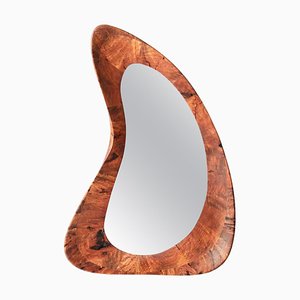 Handmade Walnut Portal Mirror by Maxime Goléo