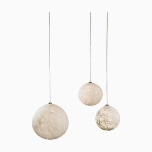 Lunes Hanging Lights Planets by Ludovic Clément Darmont, Set of 3