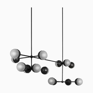 Lampada a sospensione lineare Molecule di Schwung