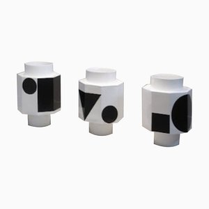 Tabourets Fragments par Geke Lensink, Set de 3