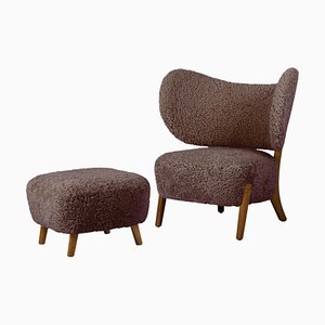 TMBO Lounge Chair and Pouf by Mazo Design, Set of 2