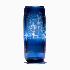 Cobre Harvest Graal de vidrio azul de Tiina Sarapu