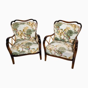 Armchairs in the style of Paolo Buffa, 1950s, Set of 2