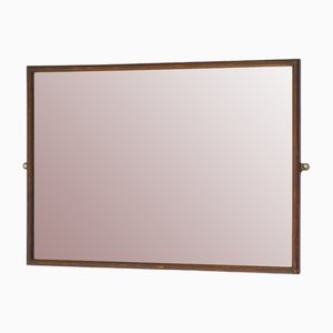 Petite Oak Framed Bistro Mirror