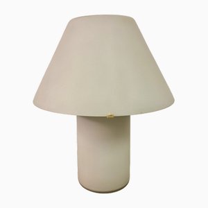 Italian White Glass Table Lamp, 1970s