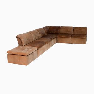 Leather Patchwork Modular Sofa Sections by Laauser, 1970s, Set of 7