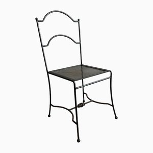 Mid-Century Stuhl aus Perforiertem Stahlblech, Frankreich, 1950er