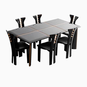 Tisch und Stühle von Pierre Cardin für Roche Bobois, 1980er, 7 Set
