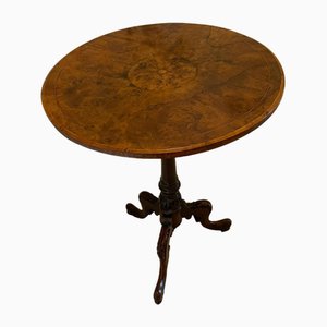 Victorian Burr Walnut Inlaid Table, 1860s