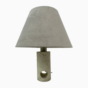 Lámpara de mesa Mid-Century de travertino, años 70