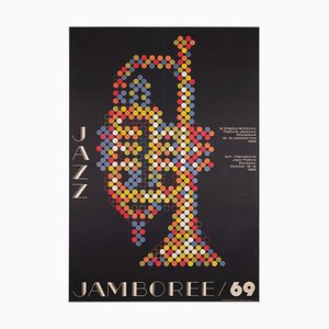 Polnisches Jazz Jamboree Music Festival Poster von Bronislaw Zelek, 1969