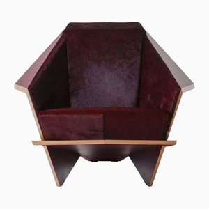 Taliesin 1 Amaranth Chair by Frank Lloyd Wright for Cassina