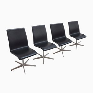 Oxford Swivel Chairs by Arne Jacobsen for Fritz Hansen, 1960s, Set of 4