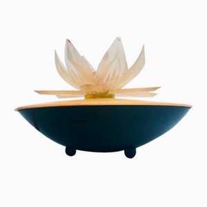 Small Eastern European Acrylic Plastic Water Lily or Lotus Night Lamp, 1970s