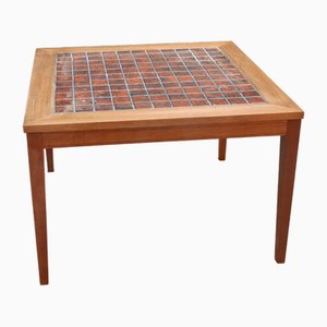 Danish Auxiliary Table in Teak and Tile, 1960s