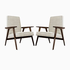 Beige Mid-Century Sessel, 1960er, 2er Set