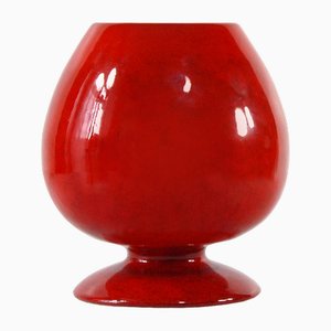 Vaso in ceramica rossa, Italia, anni '60
