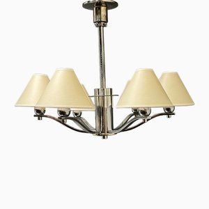 Art Deco Chandelier attributed to Jacques Adnet, 1930s
