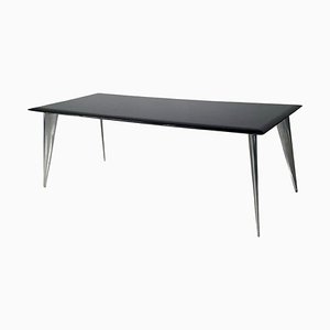 Modern Italian Black Dining Table M attributed to Philippe Starck for Driade Aleph, 1980s