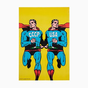 Affiche Urss CCCP Superman Opus Int, Roman Cieslewicz, Etats-Unis