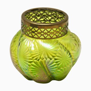 Art Nouveau Iridescent Glass Pique Fleurs Vase attributed to Loetz, 1920s