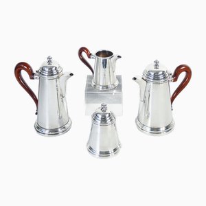 Silver and Silver-Plated Tea & Coffee Service from F.lli Calegaro, 1970s, Set of 4