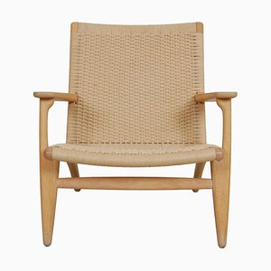 Ch-25 Lounge Chair in Oak by Hans Wegner for Carl Hansen & Søn