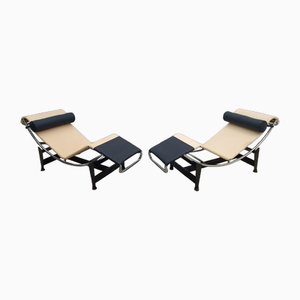 Louis Vuitton LC4 Lounge Chairs by Charlotte Perriand for Cassina, 2014, Set of 2