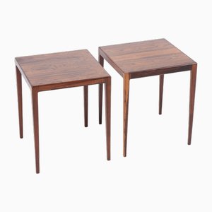 Mid-Century Side Tables in Rosewood, Denmark, 1960s, Set of 2