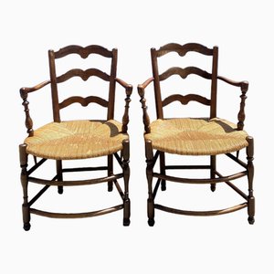 French Style Turned Armchairs, Set of 2