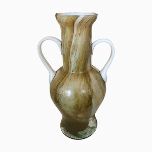 Large Italian Cased Glass Vase, 1960s