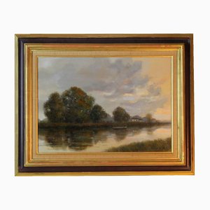 Roger Delapierre, Allan River Landscape, 1991, Oil on Canvas, Framed