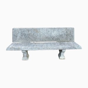 Concrete and Reconstituted Stone Garden Bench, 1960s