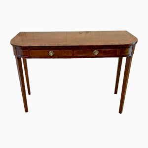 George Figured Mahogany Inlaid Console Table, 1860s