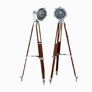 Lampade da terra con treppiede vintage, WISKA, anni '90, set di 2