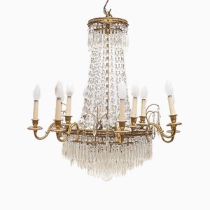 19th Century Empire 16-Light Balloon Chandelier