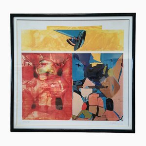 Hervé Télémaque, Untitled, 1990, Silkscreen Print, Framed