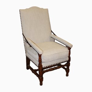 Louis XIV Rack Armchair in Walnut