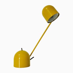 Vintage Table Lamp in Metal and Yellow Enamel and Aluminum, 1960s