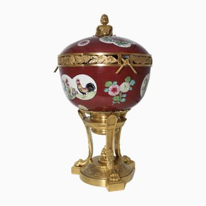 Louis XVI Style Covered Pot in Gilded Bronze, 1880s